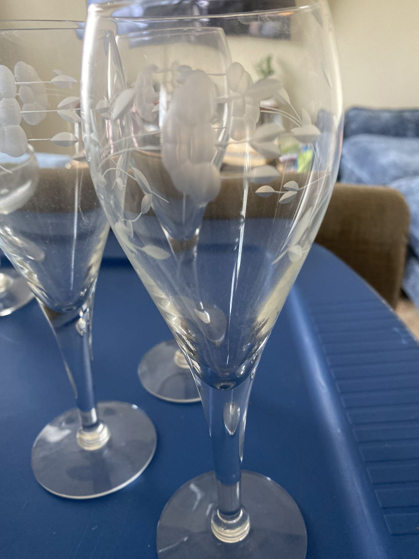 3 Princess House Wine Glasses