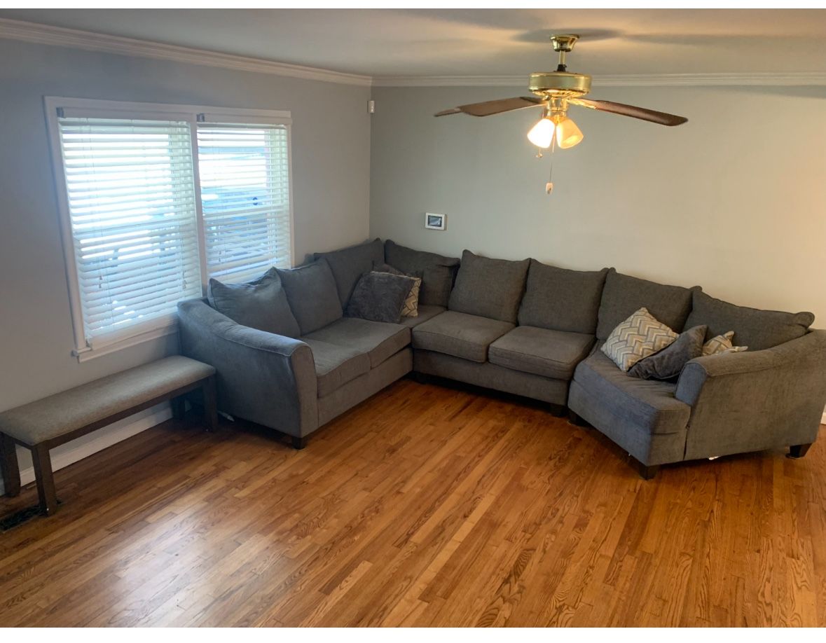 Cayman Charcoal Cuddler Sectional Sofa