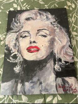 marilyn monroe canvas signed by Richard Wallich in 2014