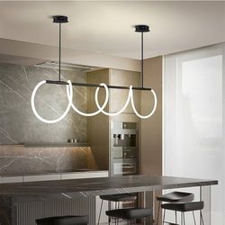Modern Flexible LED Pendant Light - Customizable Silicone Design