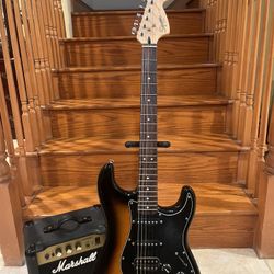 Squier Affinity Stratocaster W/ Marshall Amp