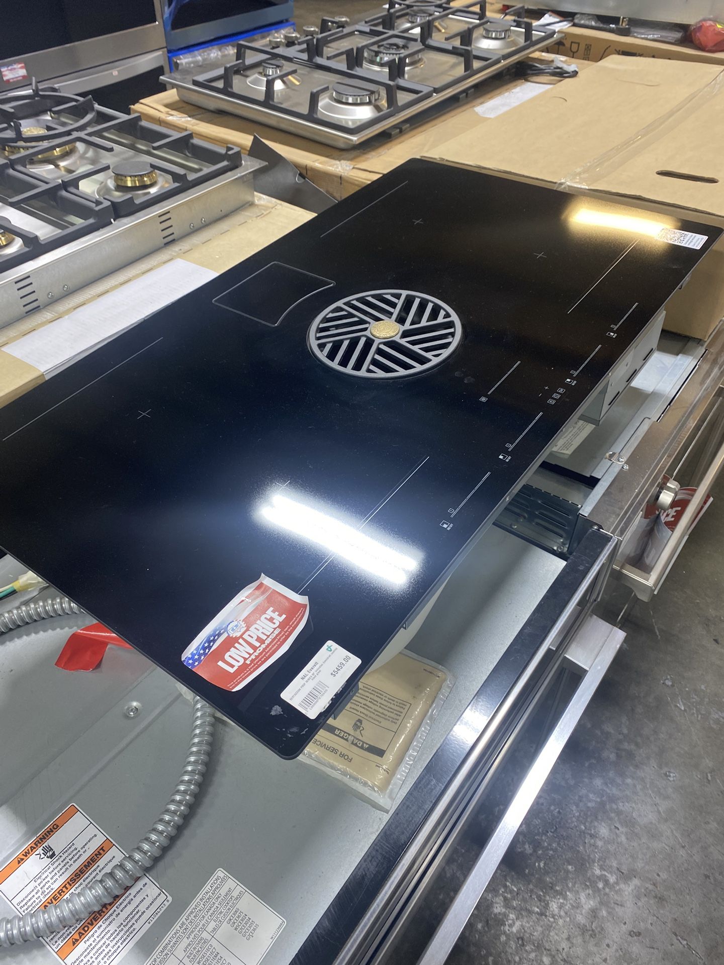 Bertazzoni Professional Series PE364IDDNET 36 Inch Induction Cooktop with Downdraft