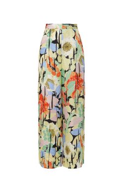 EQUIPMENT Lorin Wide Leg Trousers In Yellow Floral