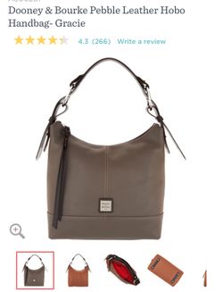 Dooney & Bourke Pebble Leather Hobo Bag