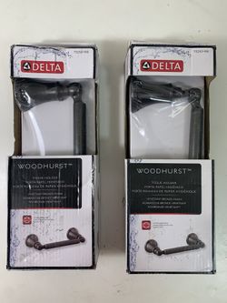 (2) Delta Woodhurst Toilet Paper Holder 