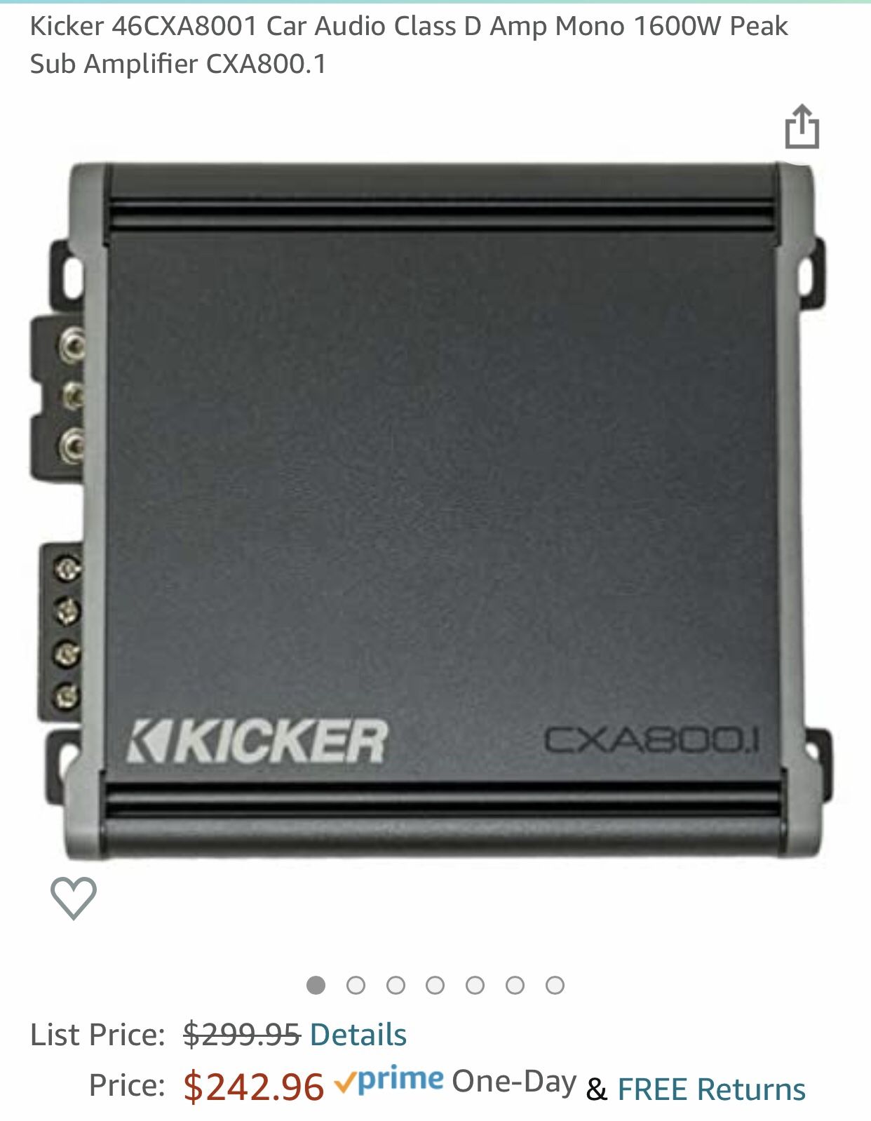 Kicker Class D Amplifier 