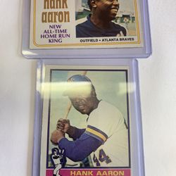 Topps Baseball Hank Aaron Card #1 And Card # 550 