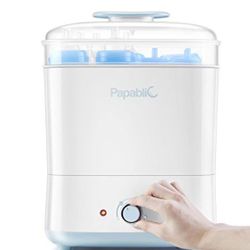 Papablic Baby Bottle Sterilizer and Dryer Pro, Esterilizador De Biberones, Electric Steam Sterilizer for Baby Bottles, Pacifiers, and Pump Parts, Larg