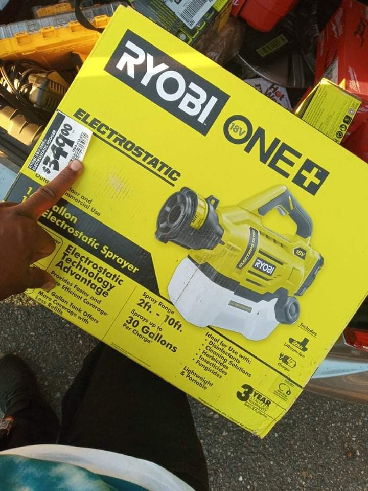 RYOBI ONE+ Cordless Handheld Electrostatic Sprayer Kit with 2.0 Ah and Charger  PSP02K2 for Sale in Tacoma, WA OfferUp
