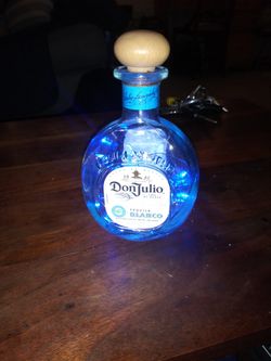 Small Blue LED Table Lamp