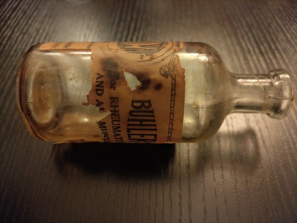 Antique Glass Medicine Bottle 