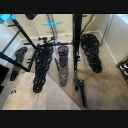 Home Gym-Power Rack with Pulley System with Weights