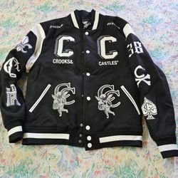 NEW Crooks & Castles Men Varsity Jacket Size Large