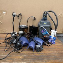 Lot Aquarium  Turtle Tank Pumps Filters Fish Feeder Starter Kit 