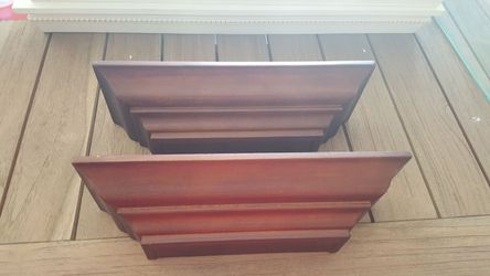 Brown Wood Self Set