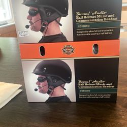 2 Sets Harley Davidson  Half  helmet music And communication headset And one Premium stereo Helmet Headset headset 