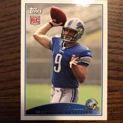 Matthew Stafford Rookie Card Topps 2009