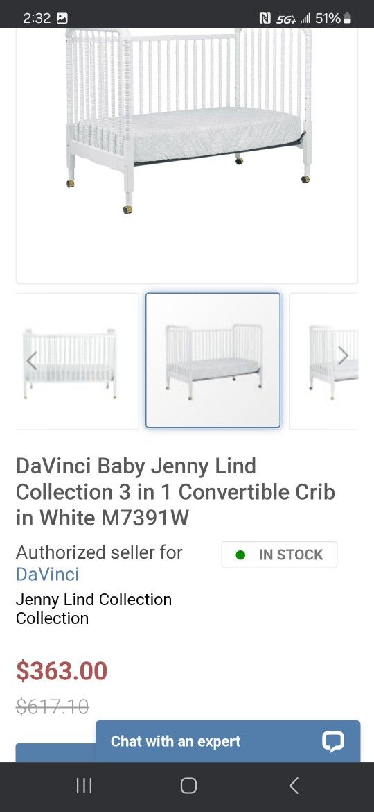 New In Box 3in1 Baby Bed