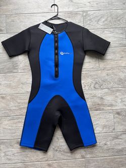 New mens medium short sleeve 3mm wet suit