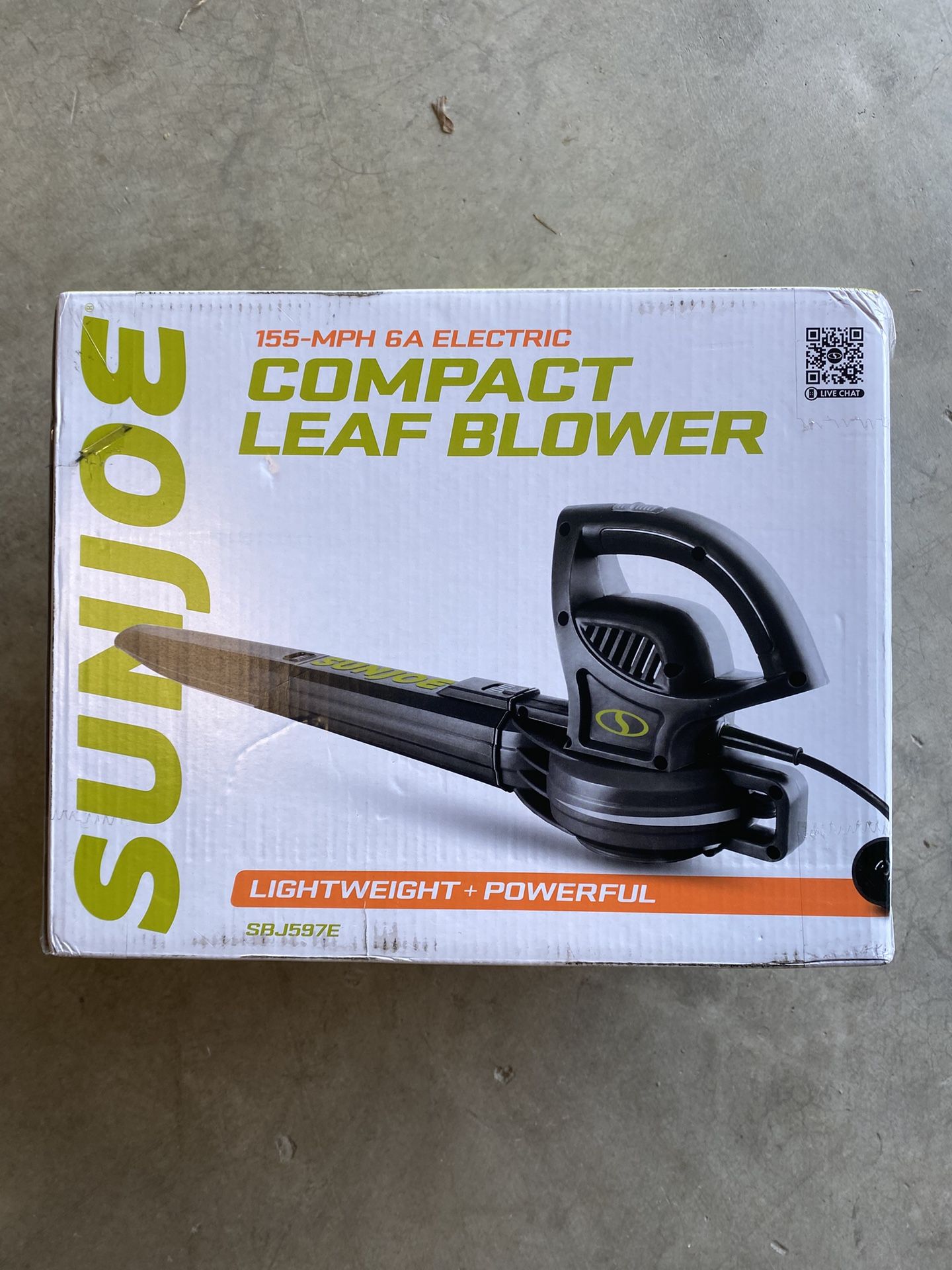 New In Box SunJoe Leaf Blower Lightweight