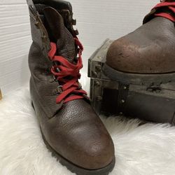 CABELA'S SIDNEY NEBRASKA USA VINTAGE BROWN LEATHER BOOTS 11.5 D