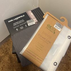 Shower Curtain Grey And Shower Liner