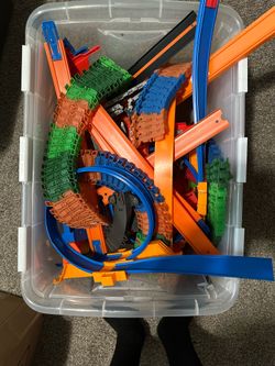Box of hot wheel tracks
