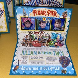 Pixar Birthday Party Invitations 