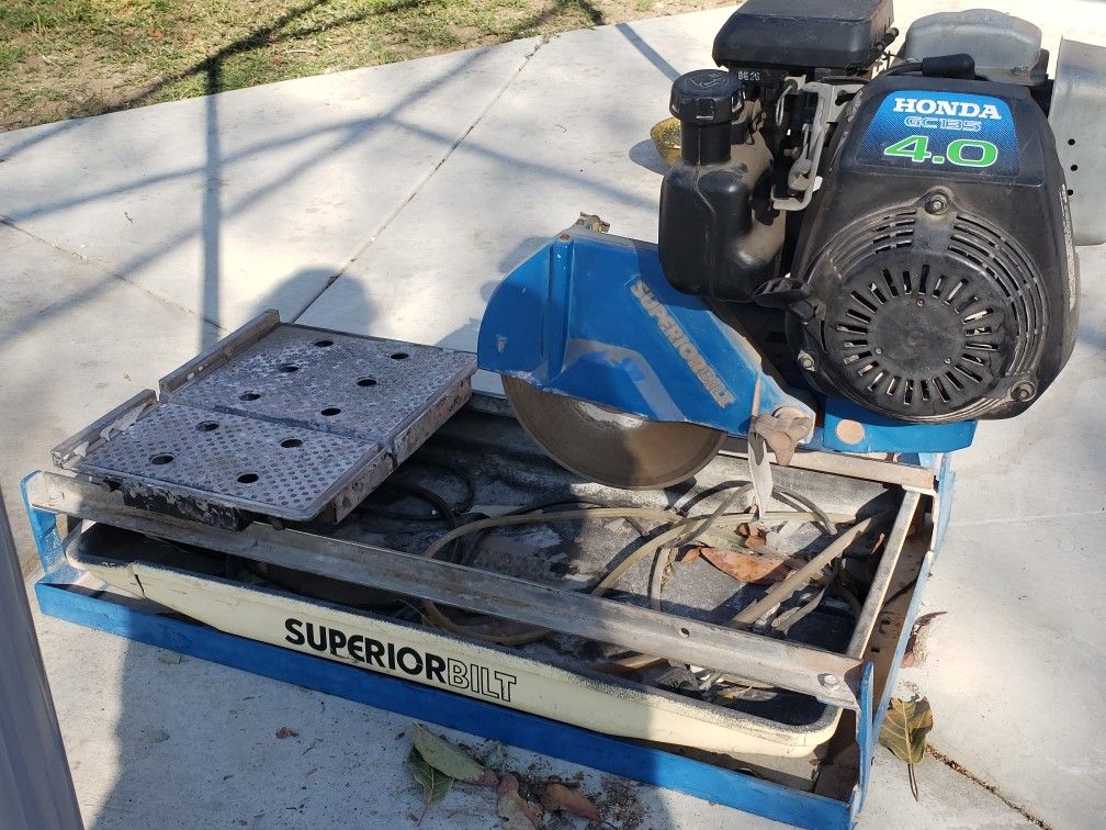 superiorbilt 10 blade tile saw with honda gas engine - Main Image