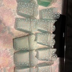 Plastic Aqua Blue Gift Boxes 