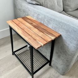 Modern Wood & Metal End Table – Minimalist Accent Table