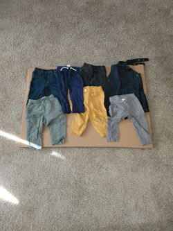 Seven Pairs of Size 12 Months Pants