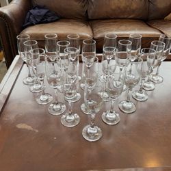 21 Wedding Champagne Flute Glasses 