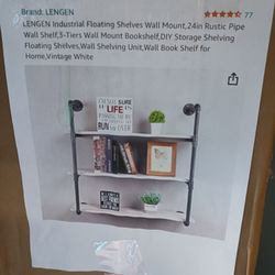 3 Tier Industrial Floating Shelf