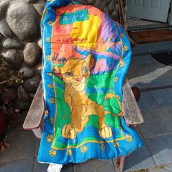 Vintage 90s CHARACTER Lion King Sleeping Bag
