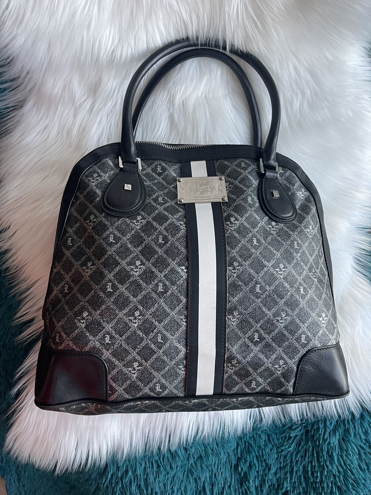 L.A.M.B. Gwen Stefani XL Signature Logo Bowler Bag