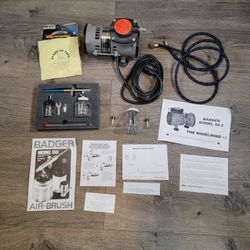 Airbrush Kit with Compressor + All Accessories - Great Condition!