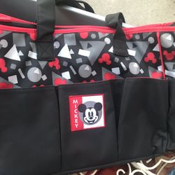 Mickey Mouse Diaper Bag With Accessories