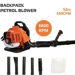 High-Power 52cc 2-Stroke Gas-Powered Backpack Leaf & Snow Blower Equipment