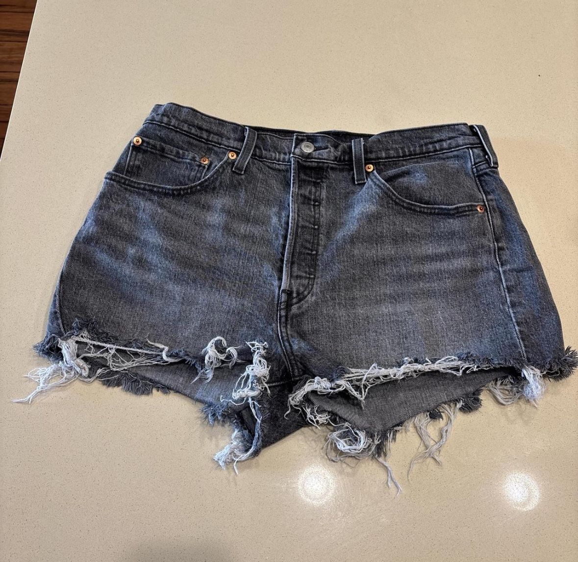 Levi Black Denim Shorts
