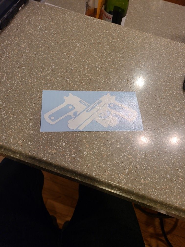 2 Gun Decal Sticker
