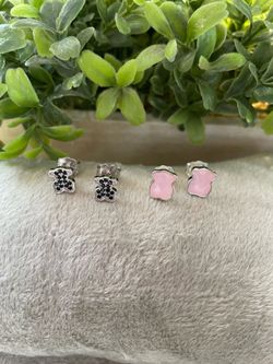 Aretes de osos de plata 925