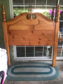 Solid wood head board