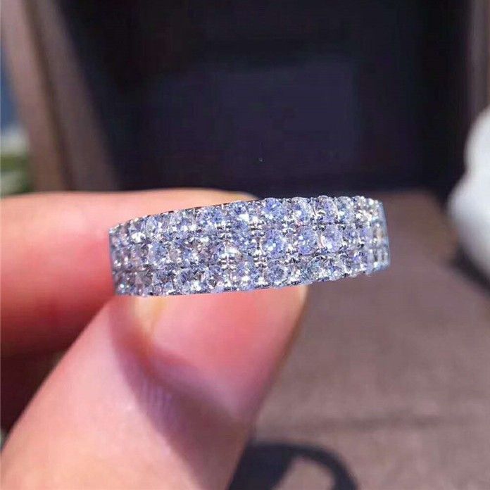 "Dainty CZ Trendy Fashion Eternity Wedding/Engagement Ring for Women, K957
 
  