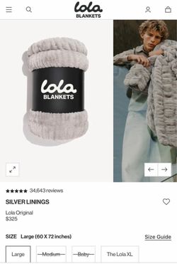 New Lola Blanket Original - Large 60"x72" - Silver Linings