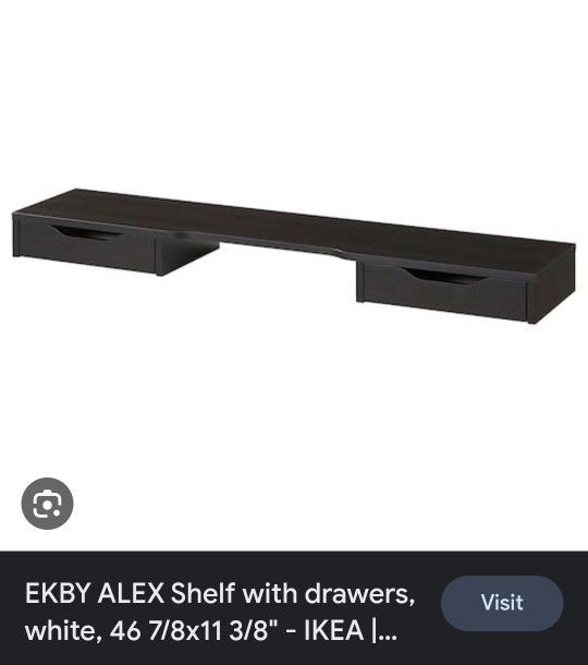 Ikea Alex Drawer Shelf Desk Topper Vanity Wall Monitor Stand