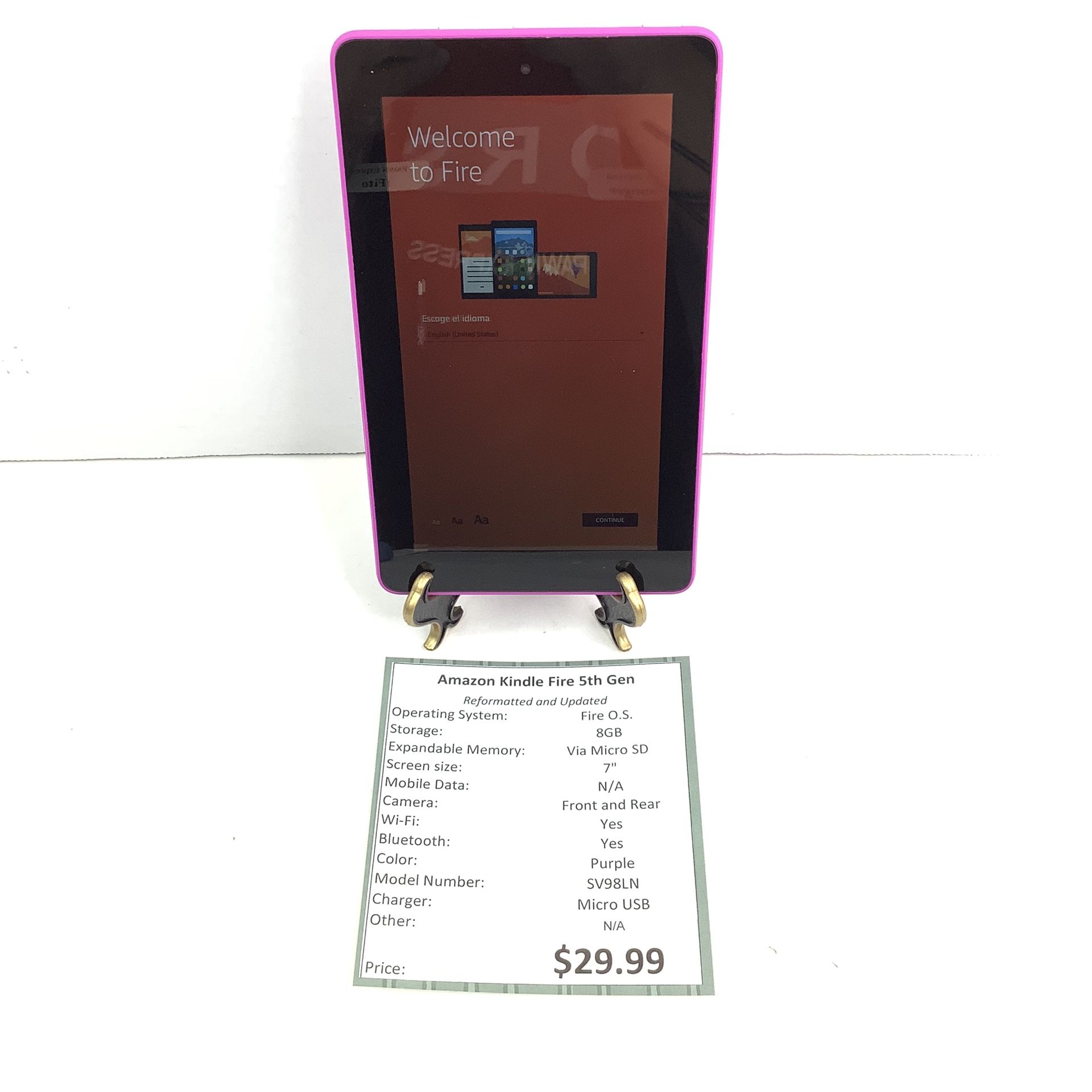 Amazon Kindle Fire 5th Gen Tablet 