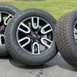 2024 NEW Black 20” wheels GMC Sierra AT4 Yukon Tires Tahoe Chevy Silverado 6lug rims Suburban Escalade