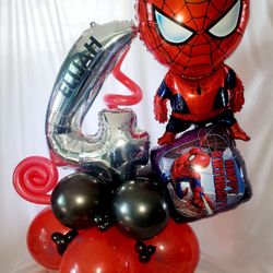 Spiderman Birthday Balloons