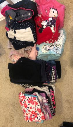 Girls 4T lot—pants, shirts, dresses, vests